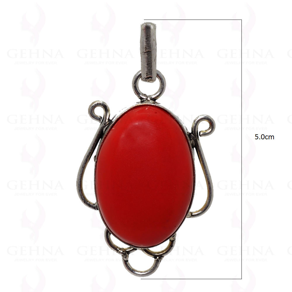 Red Jasper Gemstone Pendant In .925 Sterling Silver Overlay Metal GP2971