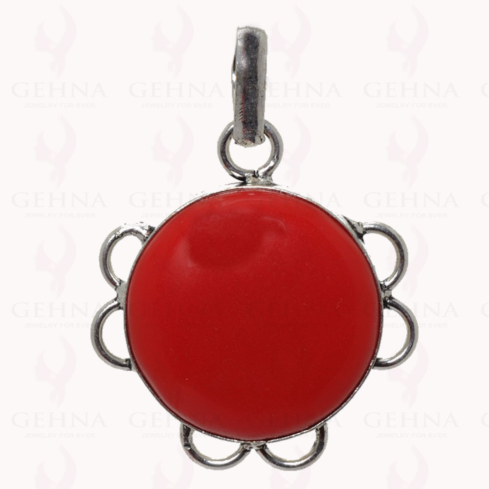 Red Jasper Gemstone Pendant In .925 Sterling Silver Overlay Metal GP2981