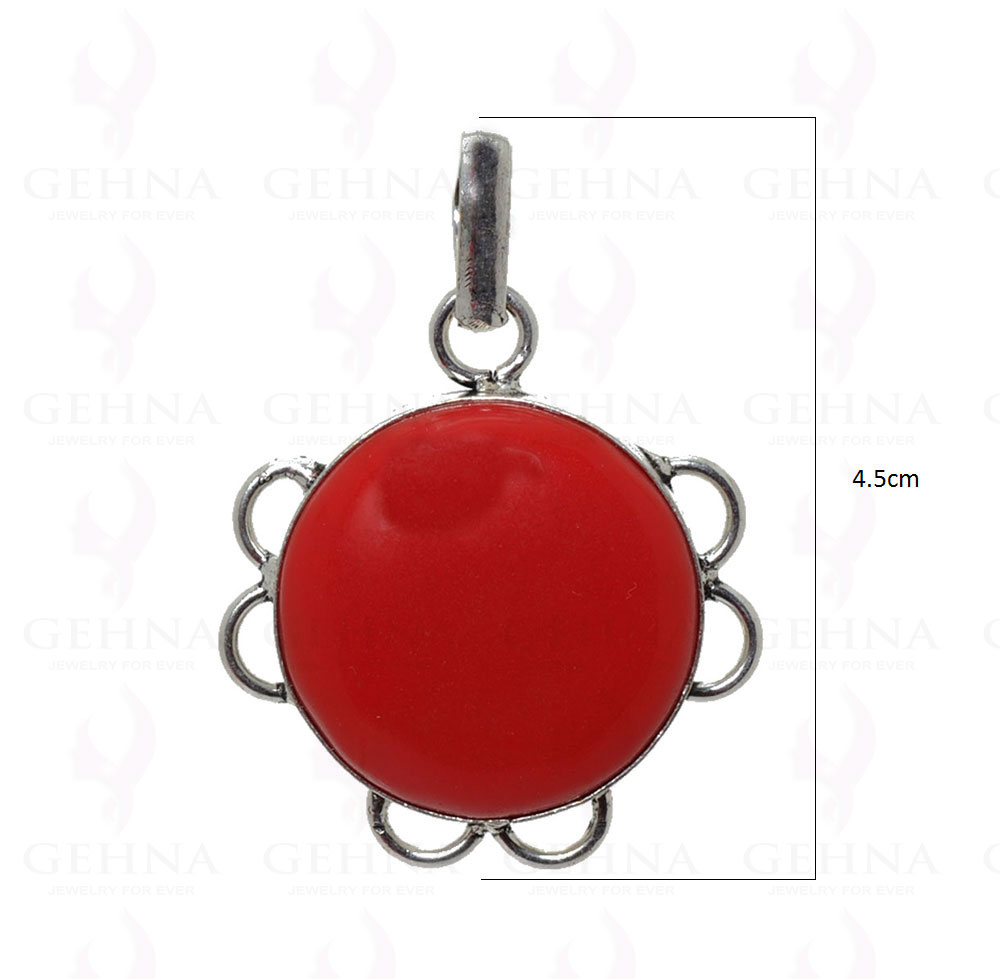 Red Jasper Gemstone Pendant In .925 Sterling Silver Overlay Metal GP2981