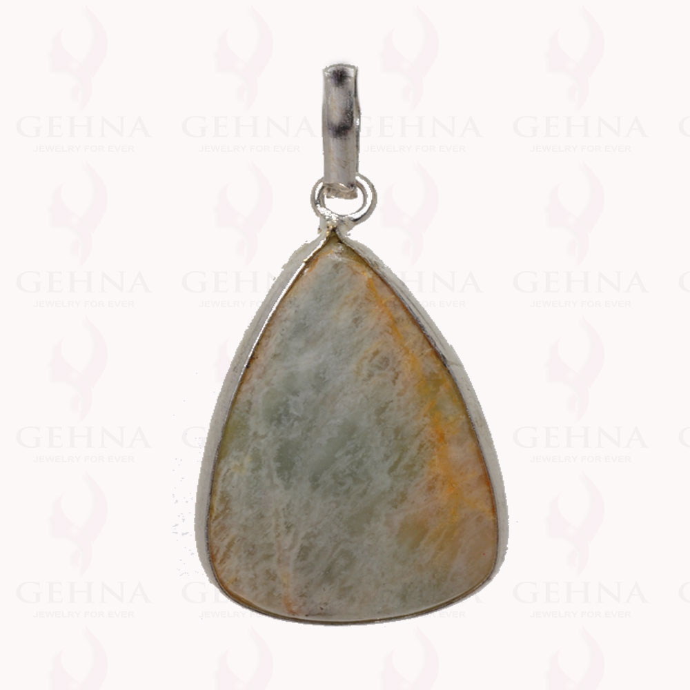Green Aventurine Pendant In .925 Sterling Silver Overlay Metal GP3006