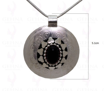 Red Garnet Gemstone Pendant In .925 Sterling Silver Overlay Metal GP3036