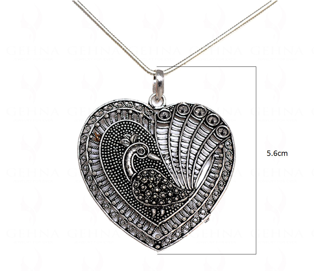 Heart Shaped Gemstone Pendant In .925 Sterling Silver Overlay Metal GP3116