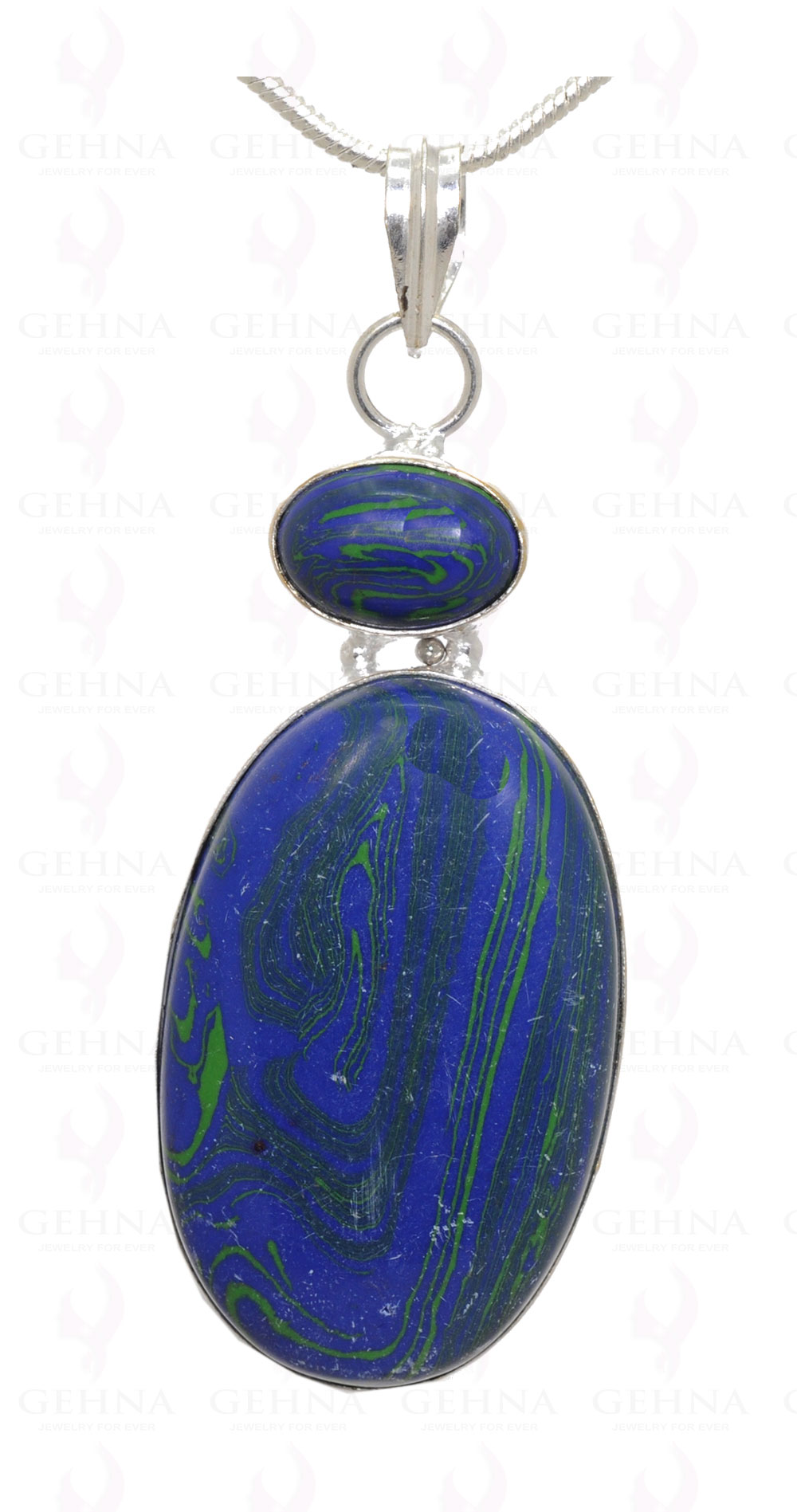 Turquoise Gemstone Pendant In .925 Silver Overlay Metal GP3201