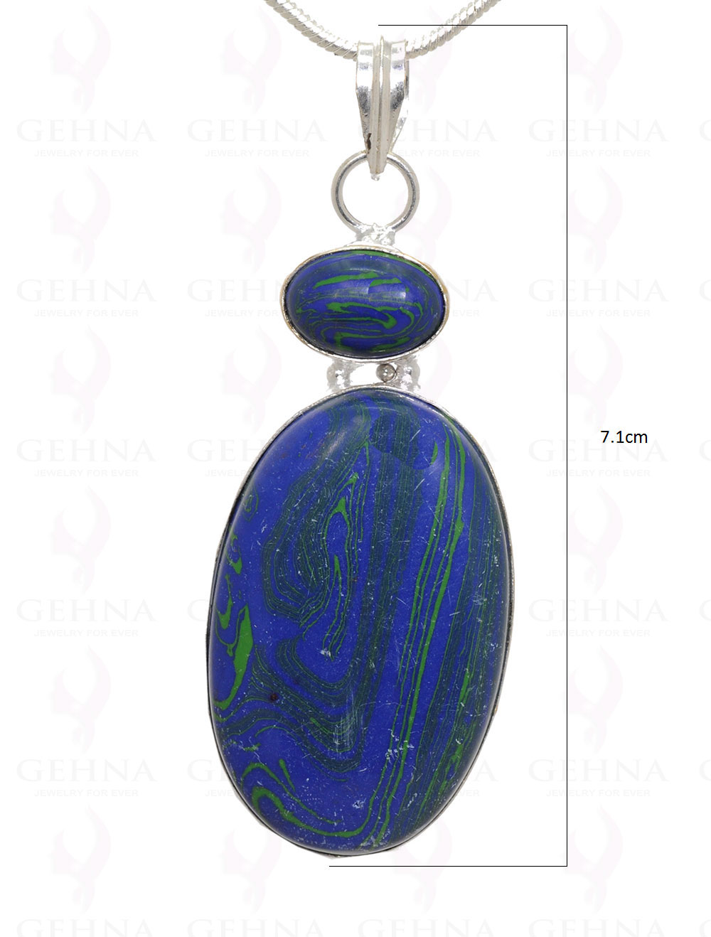Turquoise Gemstone Pendant In .925 Silver Overlay Metal GP3201