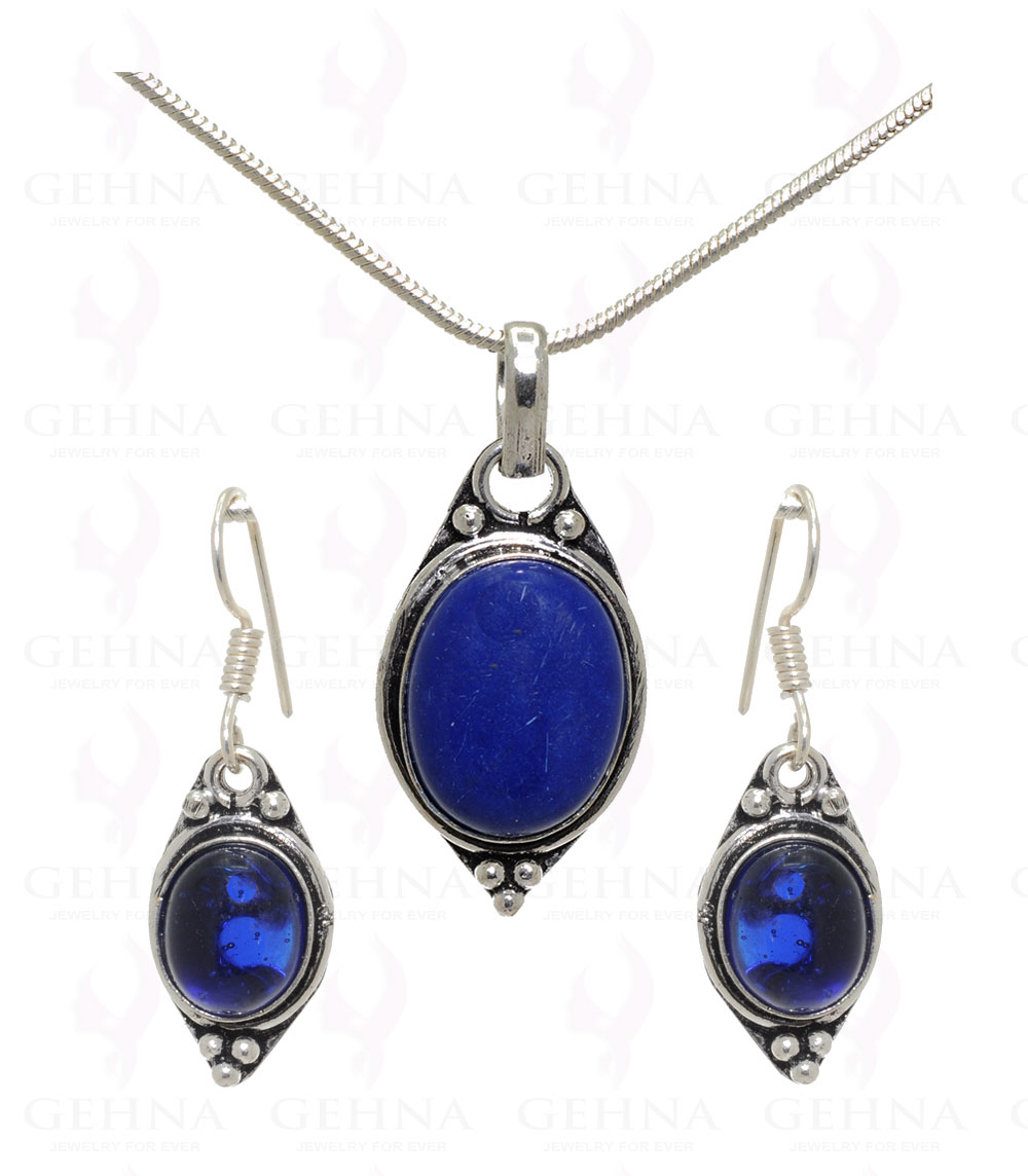 Sodalite Gemstone Pendant Set In .925 Sterling Silver Overlay Metal GP3258
