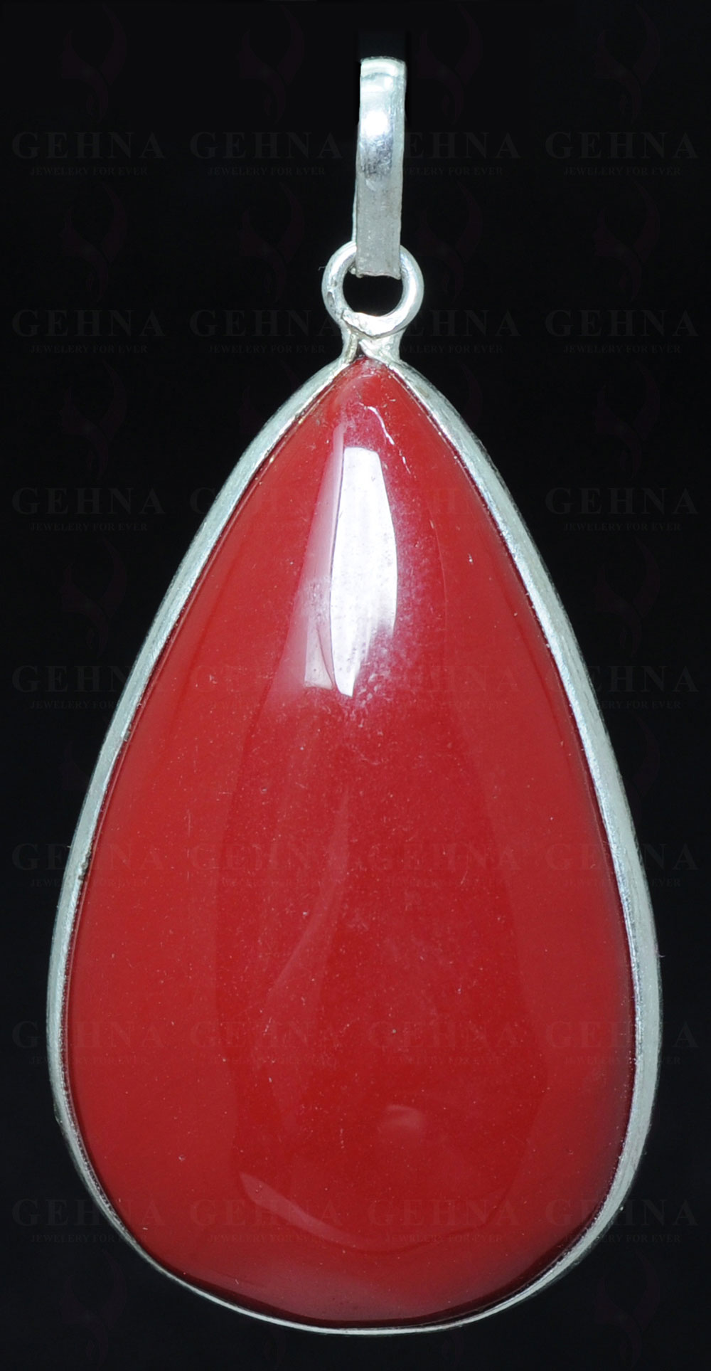 Jasper Gemstone Pendant In .925 Sterling Silver Overlay Metal GP3285