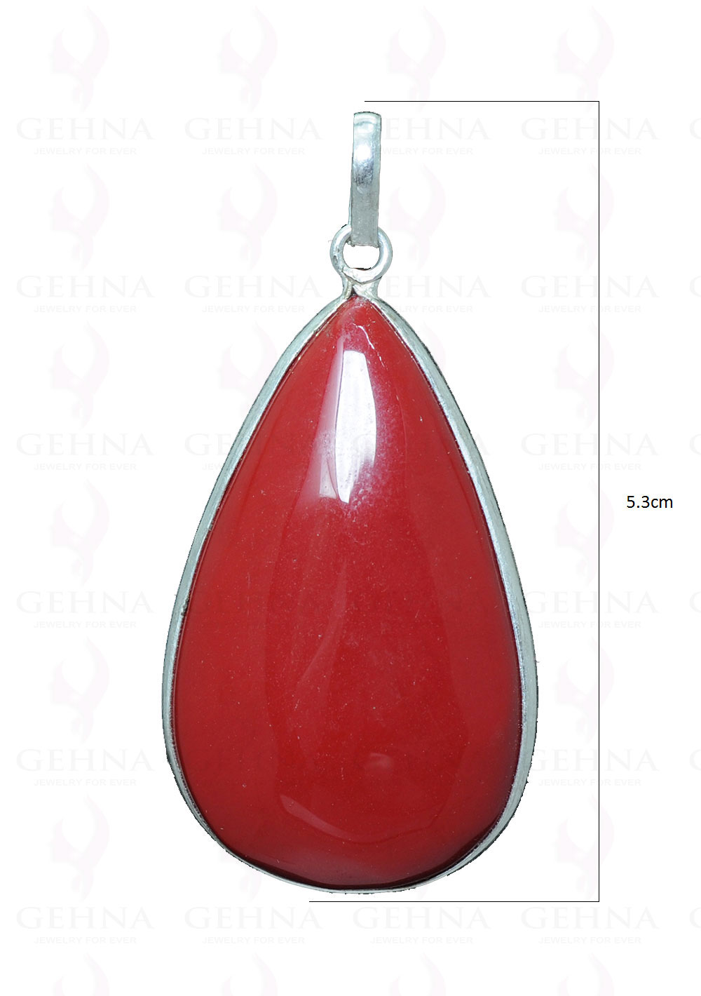 Jasper Gemstone Pendant In .925 Sterling Silver Overlay Metal GP3285