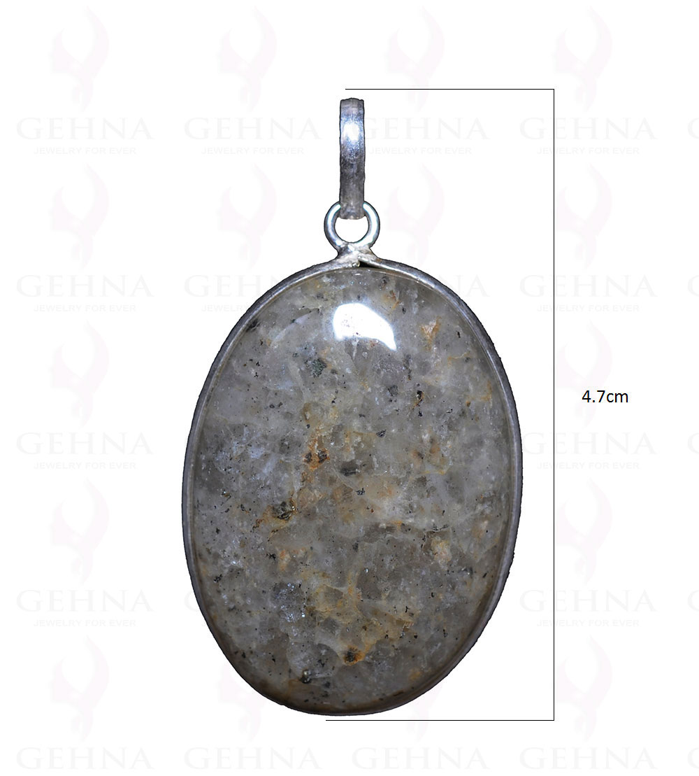 Rock-Crystal Gemstone Pendant In .925 Sterling Silver Overlay Metal GP3288