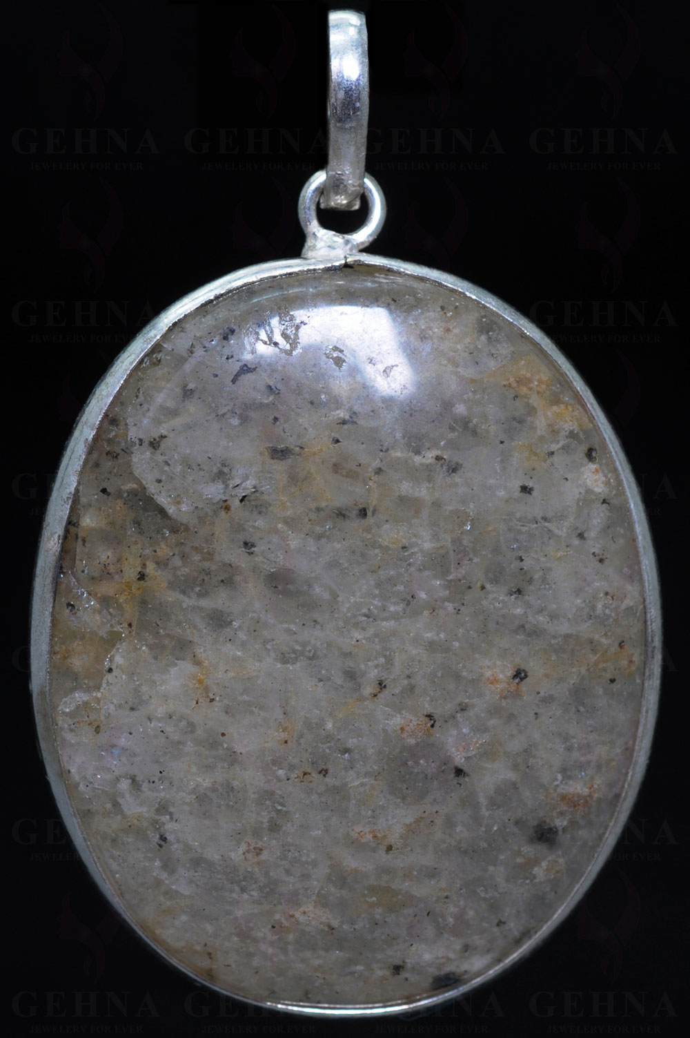Rock-Crystal Gemstone Pendant In .925 Sterling Silver Overlay Metal GP3296