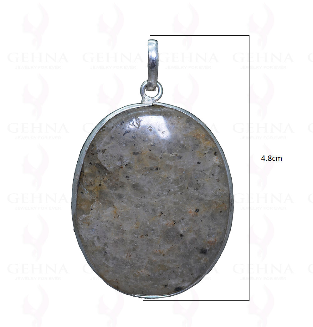 Rock-Crystal Gemstone Pendant In .925 Sterling Silver Overlay Metal GP3296
