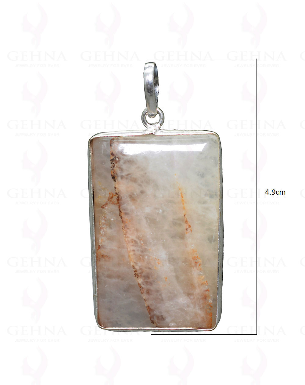 Rock Crystal Gemstone Pendant In.925 Sterling Overlay Silver GP3302
