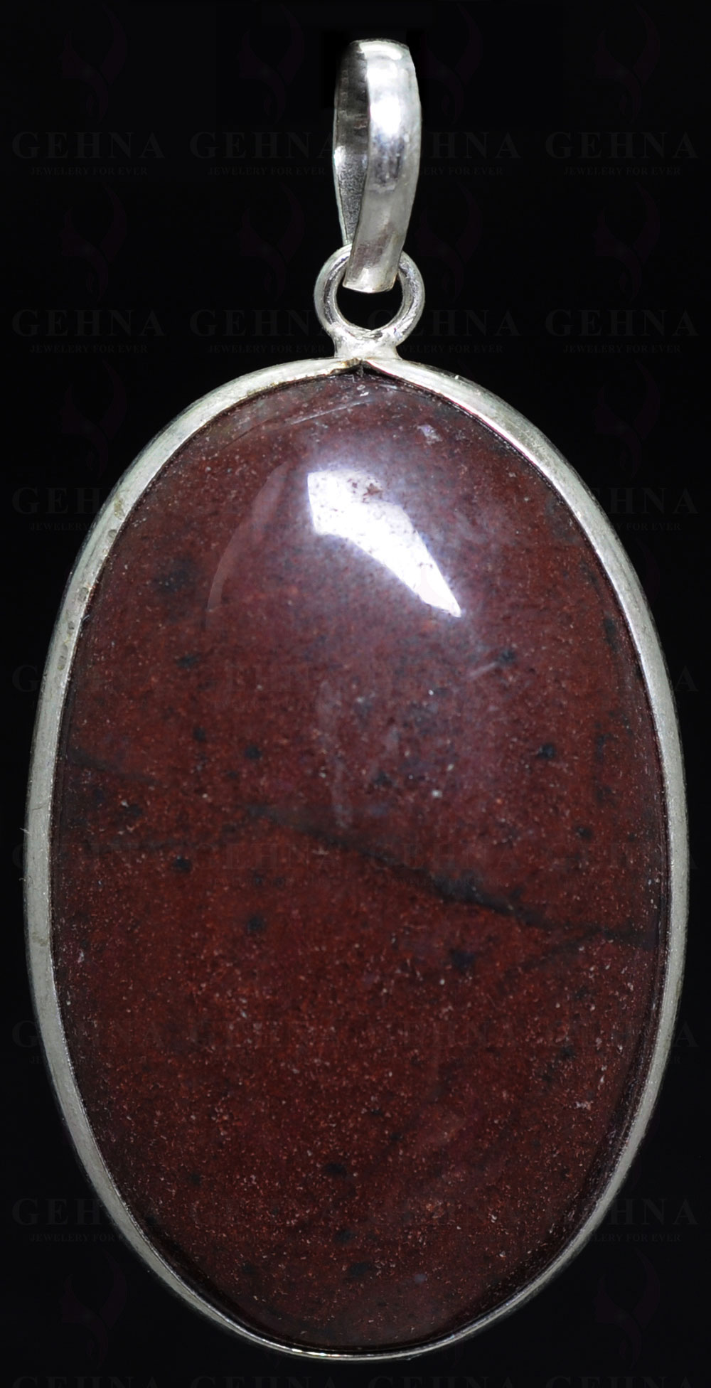 Mahogany Obsidian Gemstone Pendant In.925 Sterling Overlay Silver GP3309