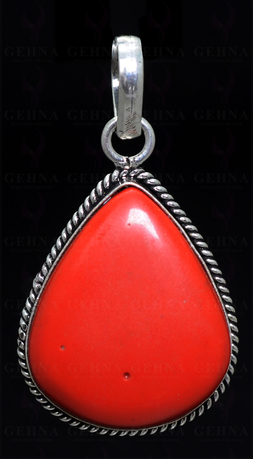 Red Jasper Gemstone Pendant In.925 Sterling Overlay Silver GP3314