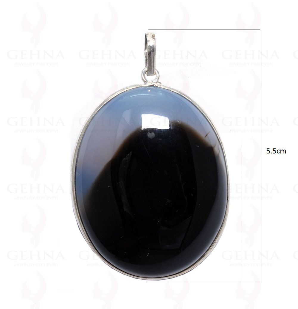 Agate Gemstone Pendant In.925 Sterling Overlay Silver GP3340