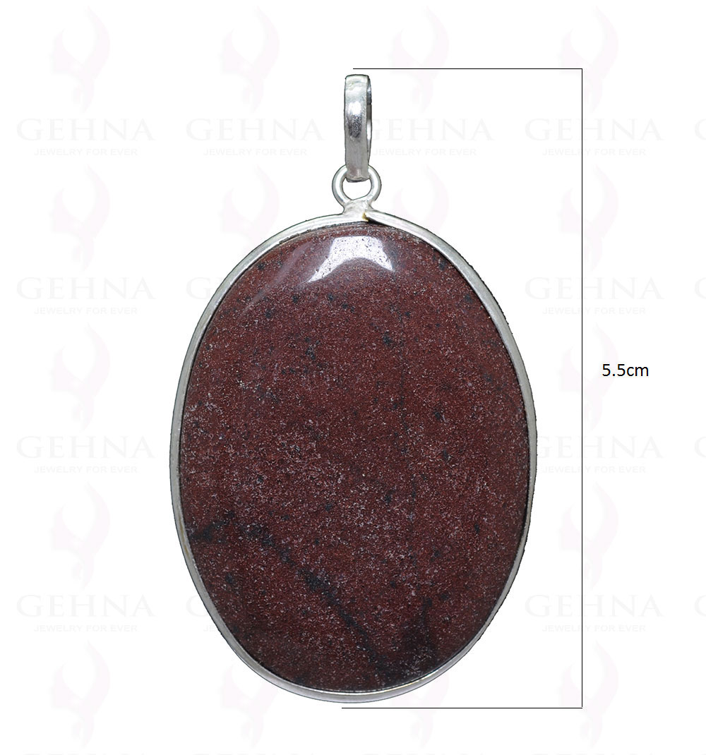 Mahogany Obsidian Gemstone Pendant In.925 Sterling Overlay Silver GP3372