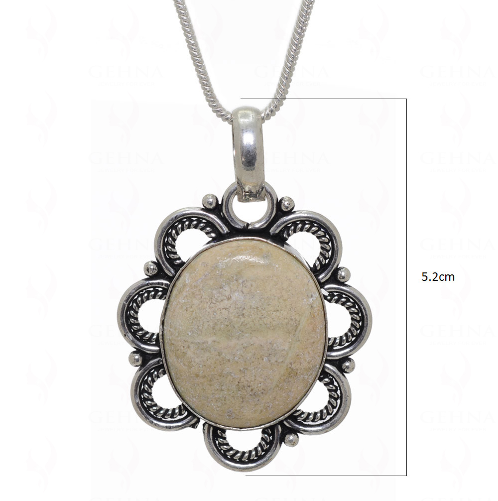 Muscovite Gemstone Pendant In.925 Sterling Overlay Silver GP3501