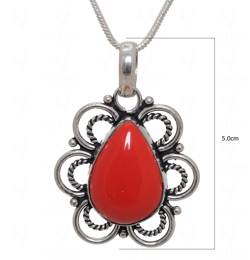 Red Jasper Gemstone Pendant In.925 Sterling Overlay Silver GP3586