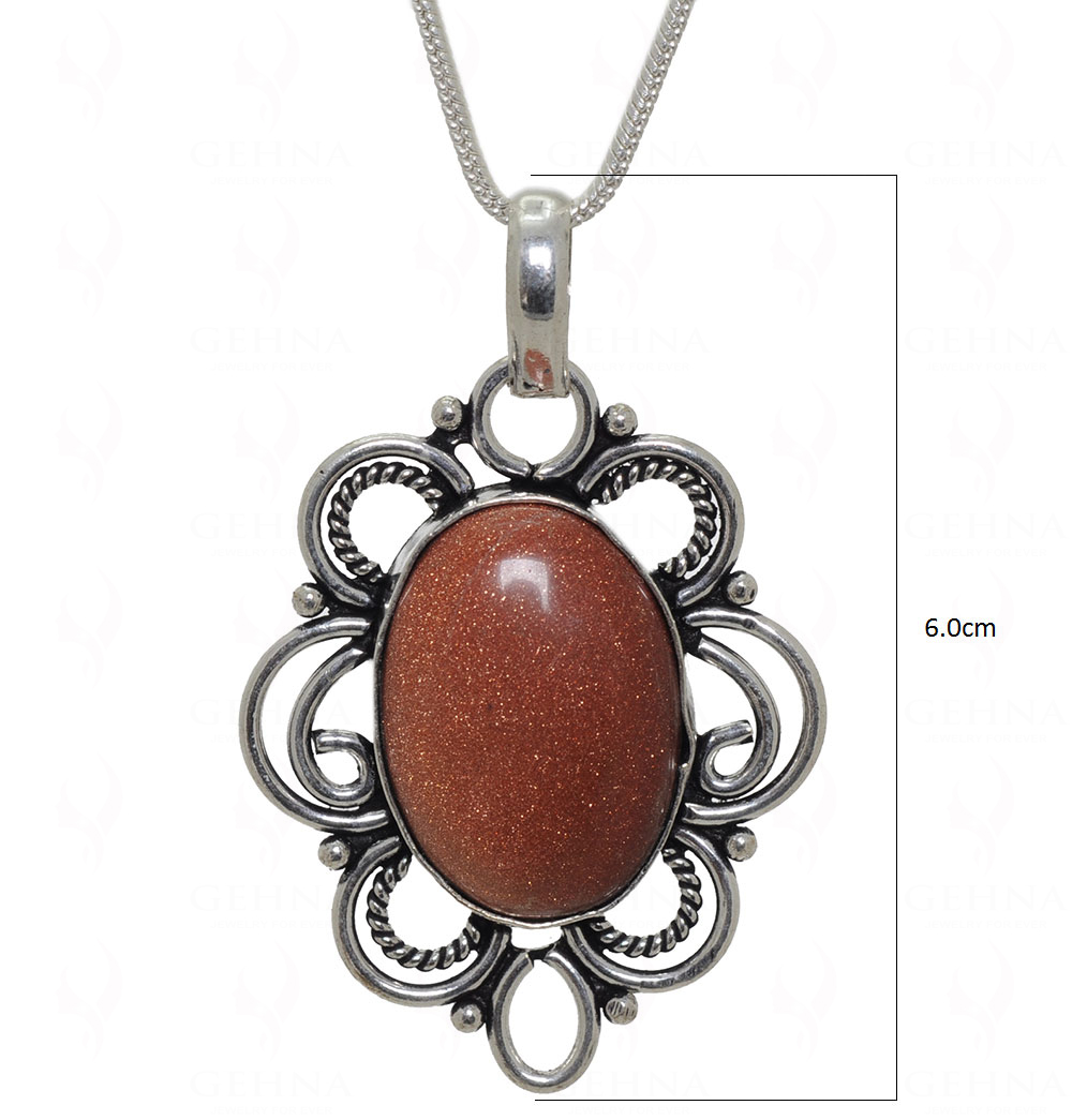 Sun Sitara Gemstone Studded Pendant In.925 Silver Overlay GP3629