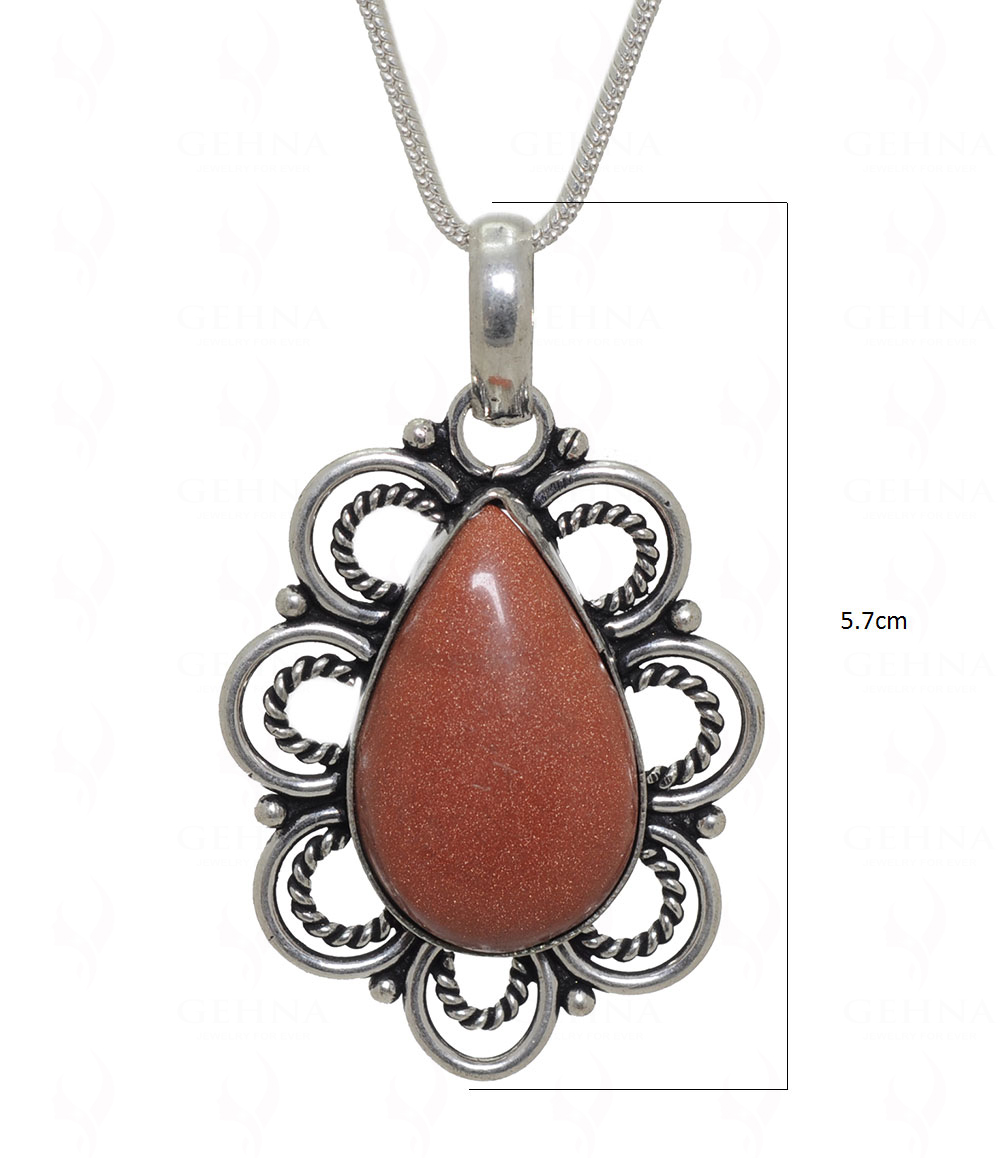 Sun Sitara Gemstone Studded Pendant In.925 Silver Overlay GP3630