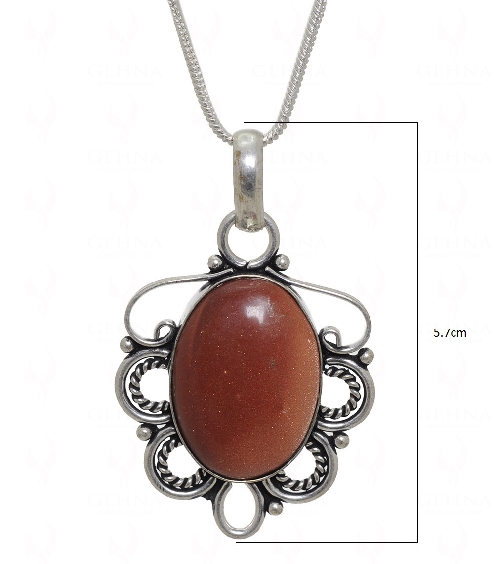 Sun Sitara Gemstone Studded Pendant In.925 Silver Overlay GP3640
