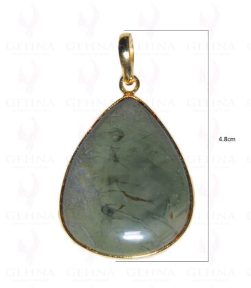 Desert Sage Jasper Gemstone Studded Pendant In.925 Silver Overlay GP3665