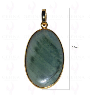 Creek Jasper Gemstone Studded Pendant In.925 Silver Overlay GP3672