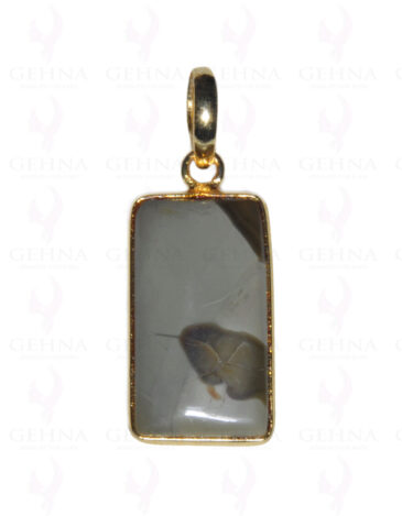 Desert Sage Jasper Gemstone Studded Pendant In.925 Silver Overlay GP3684