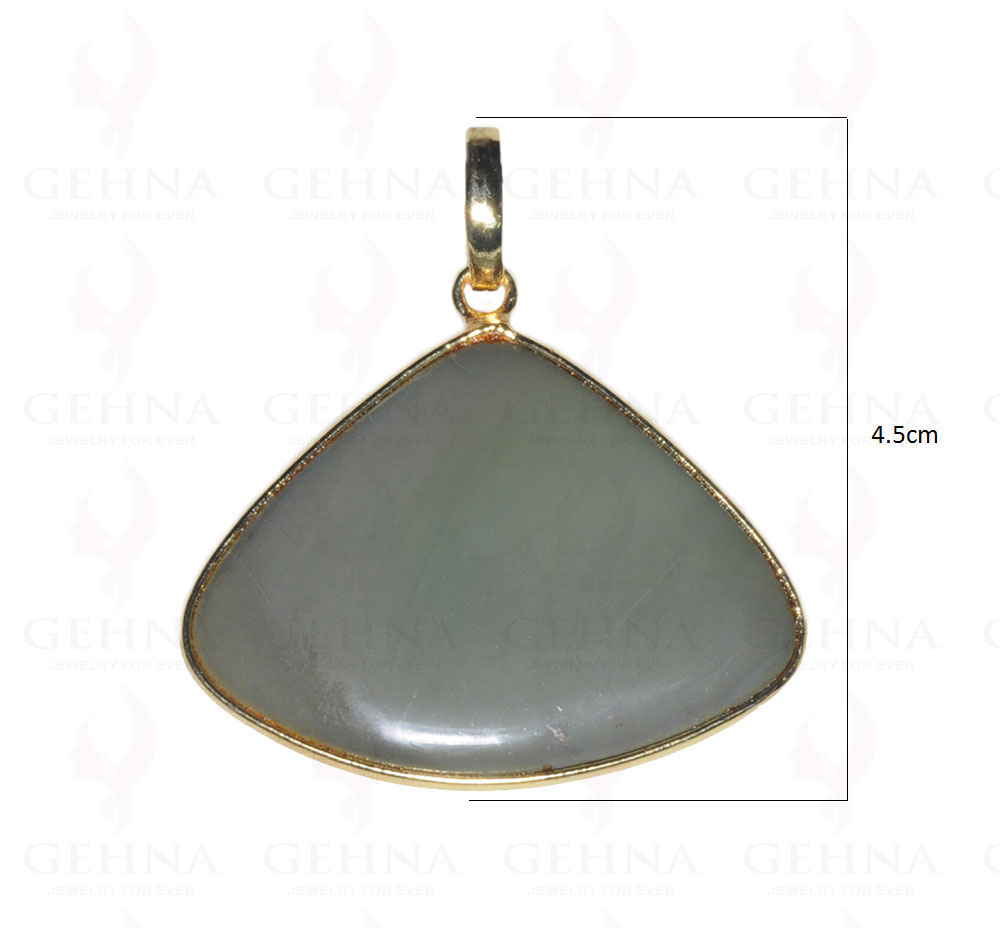 Creek Jasper Gemstone Studded Pendant In.925 Silver Overlay GP3696