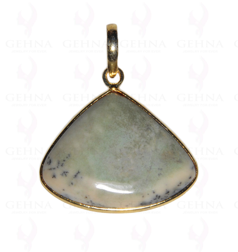 Desert Sage Jasper Gemstone Studded Pendant In.925 Silver Overlay GP3700