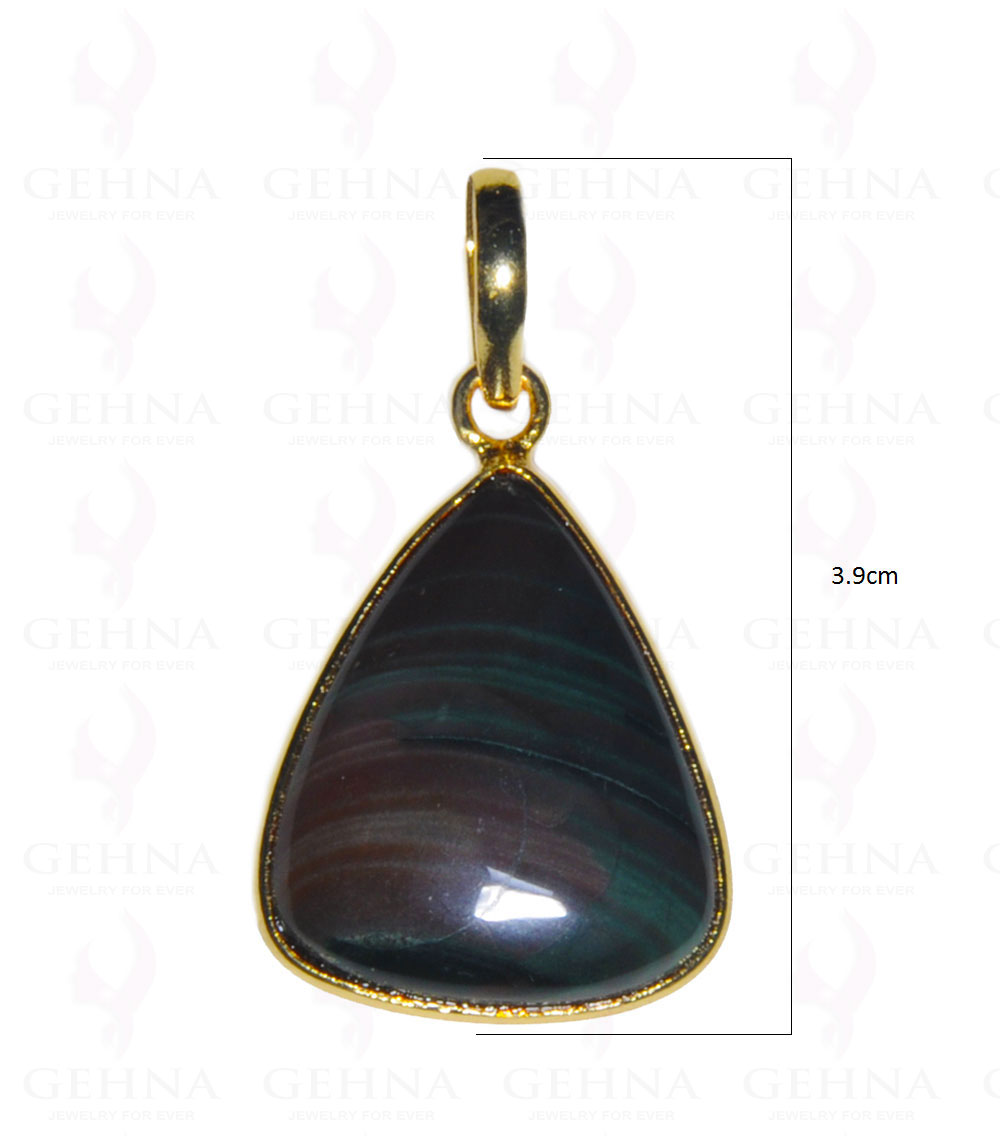 Red Creek Jasper Gemstone Studded Pendant In.925 Silver Overlay GP3701