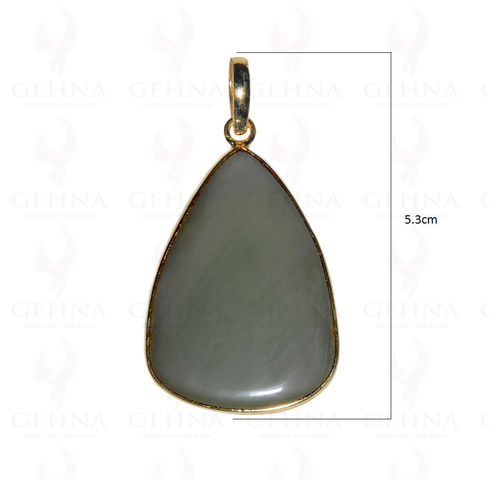 Creek Jasper Gemstone Studded Pendant In.925 Silver Overlay GP3702