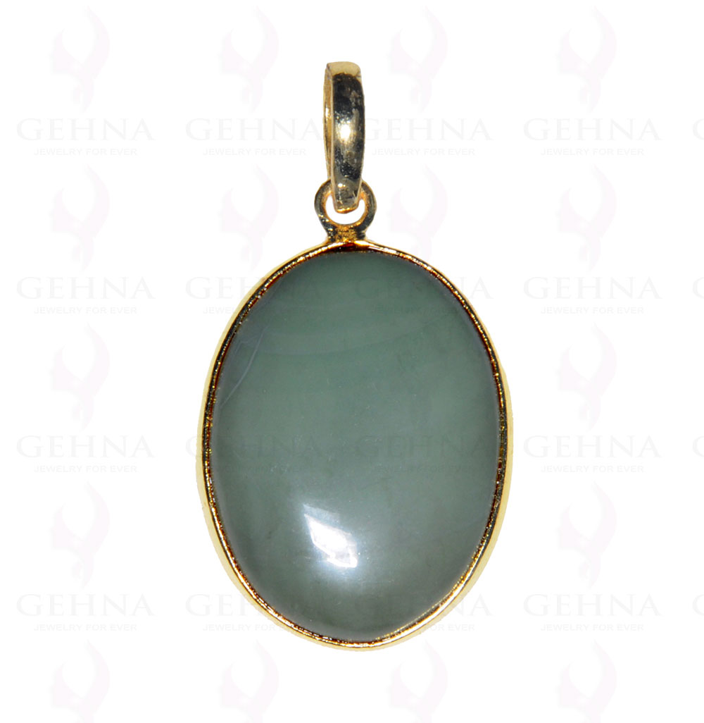 Desert Sage Jasper Gemstone Studded Pendant In.925 Silver Overlay GP3706