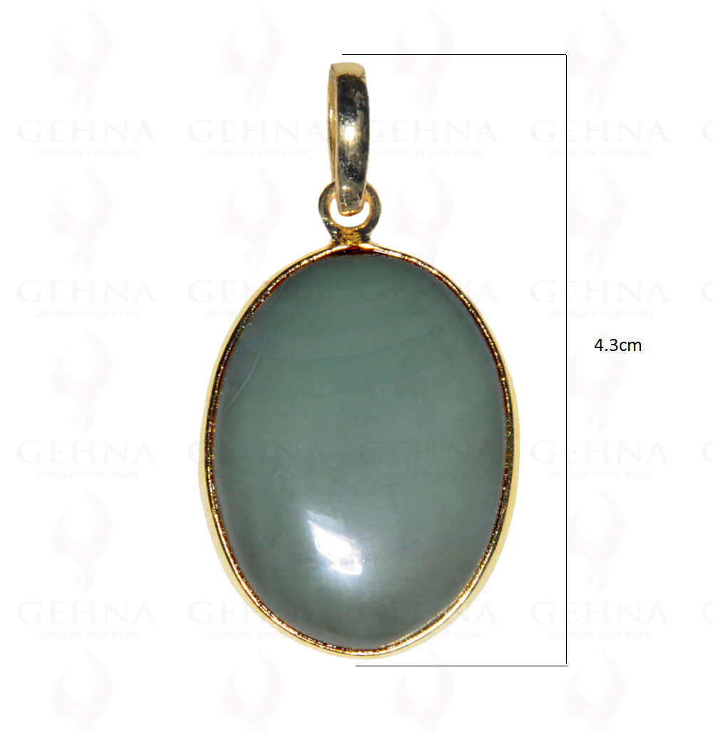 Desert Sage Jasper Gemstone Studded Pendant In.925 Silver Overlay GP3706