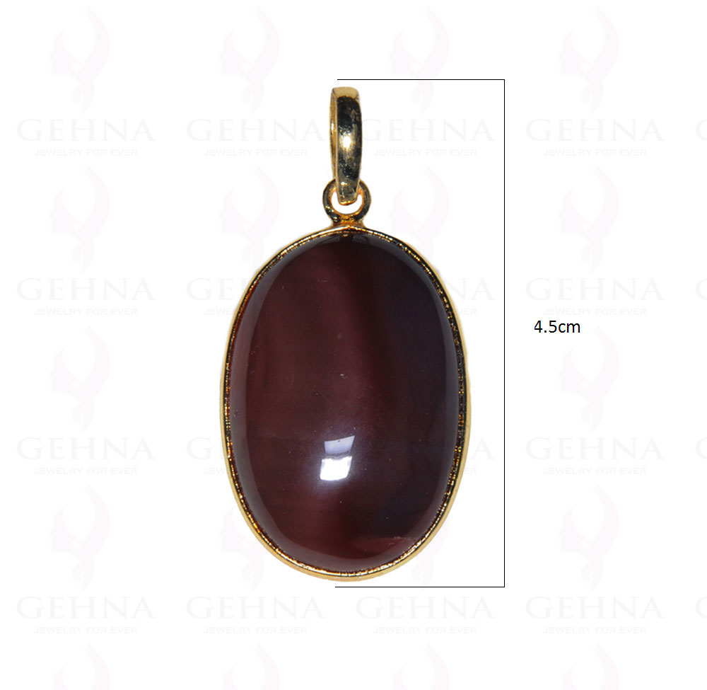 Red Creek Jasper Gemstone Studded Pendant In.925 Silver Overlay GP3716