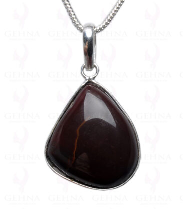Red Mookaite Gemstone Studded Pendant In.925 Silver Overlay GP3804