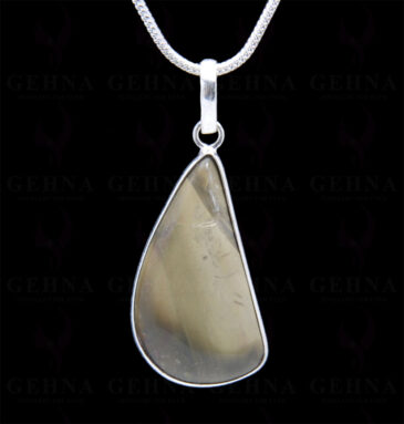 Desert Sage Jasper Gemstone Studded Pendant In.925 Silver Overlay GP3844