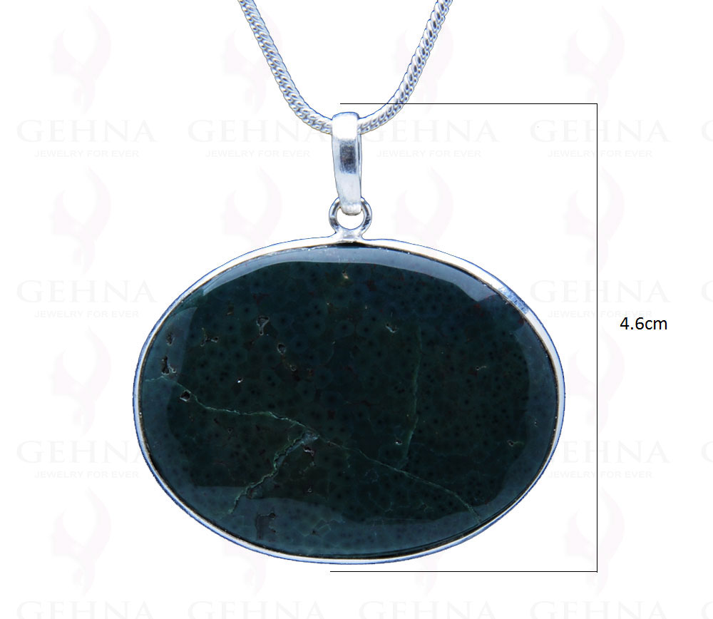 Ocean Jasper Gemstone Studded Pendant In.925 Silver Overlay GP3886