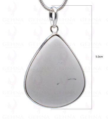 Dendritic Agate Gemstone Studded Pendant In.925 Silver Overlay GP3966