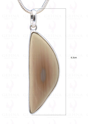 Creek Jasper Gemstone Studded Pendant In.925 Silver Overlay GP3976