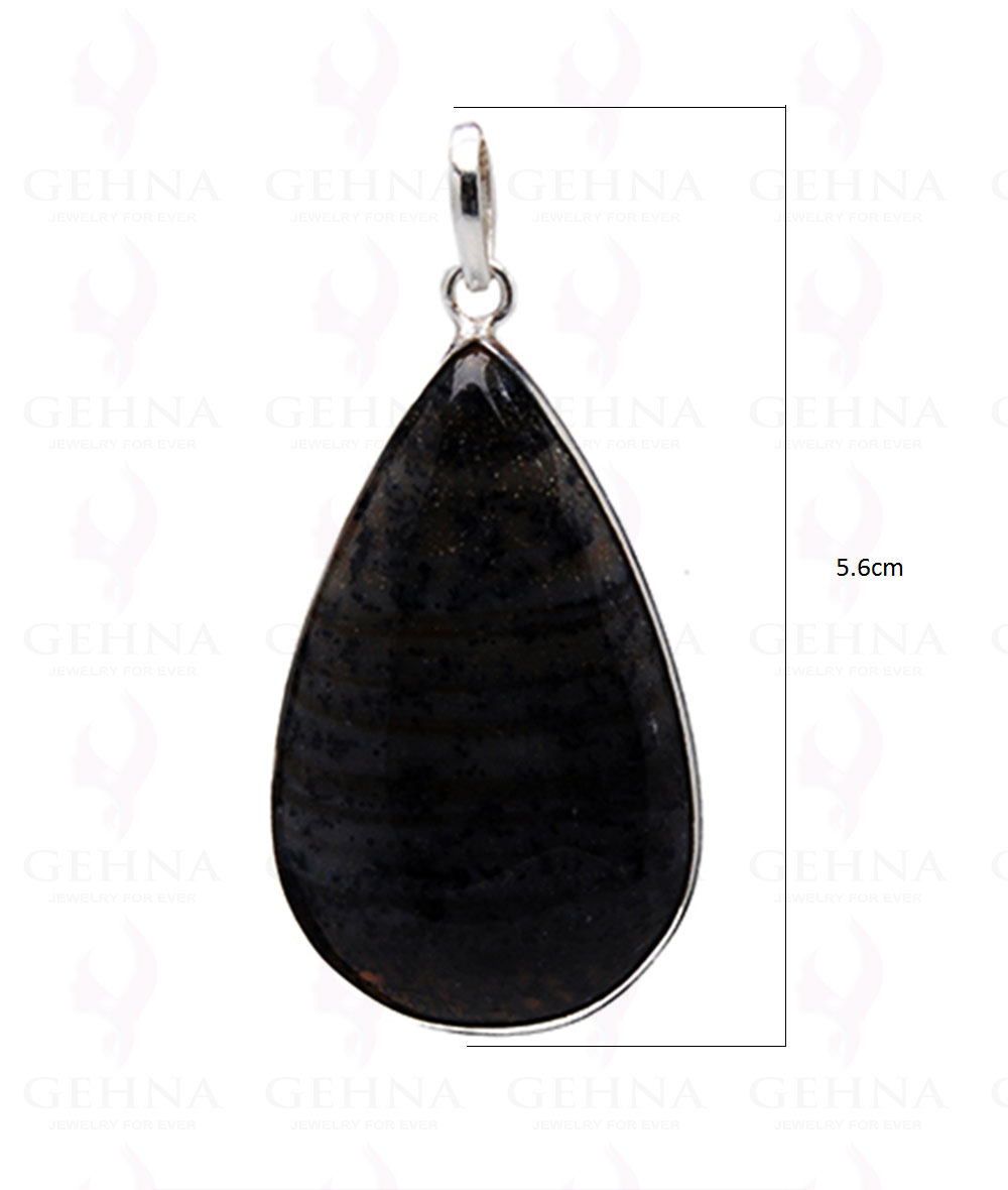 Dendritic Agate Gemstone Studded Pendant In.925 Silver Overlay GP4006