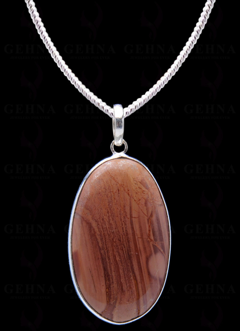 Mookaite Gemstone Studded Pendant In.925 Silver Overlay GP4058