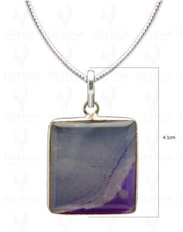 Purple Lace Agate Gemstone Studded Pendant In.925 Silver Overlay GP4183