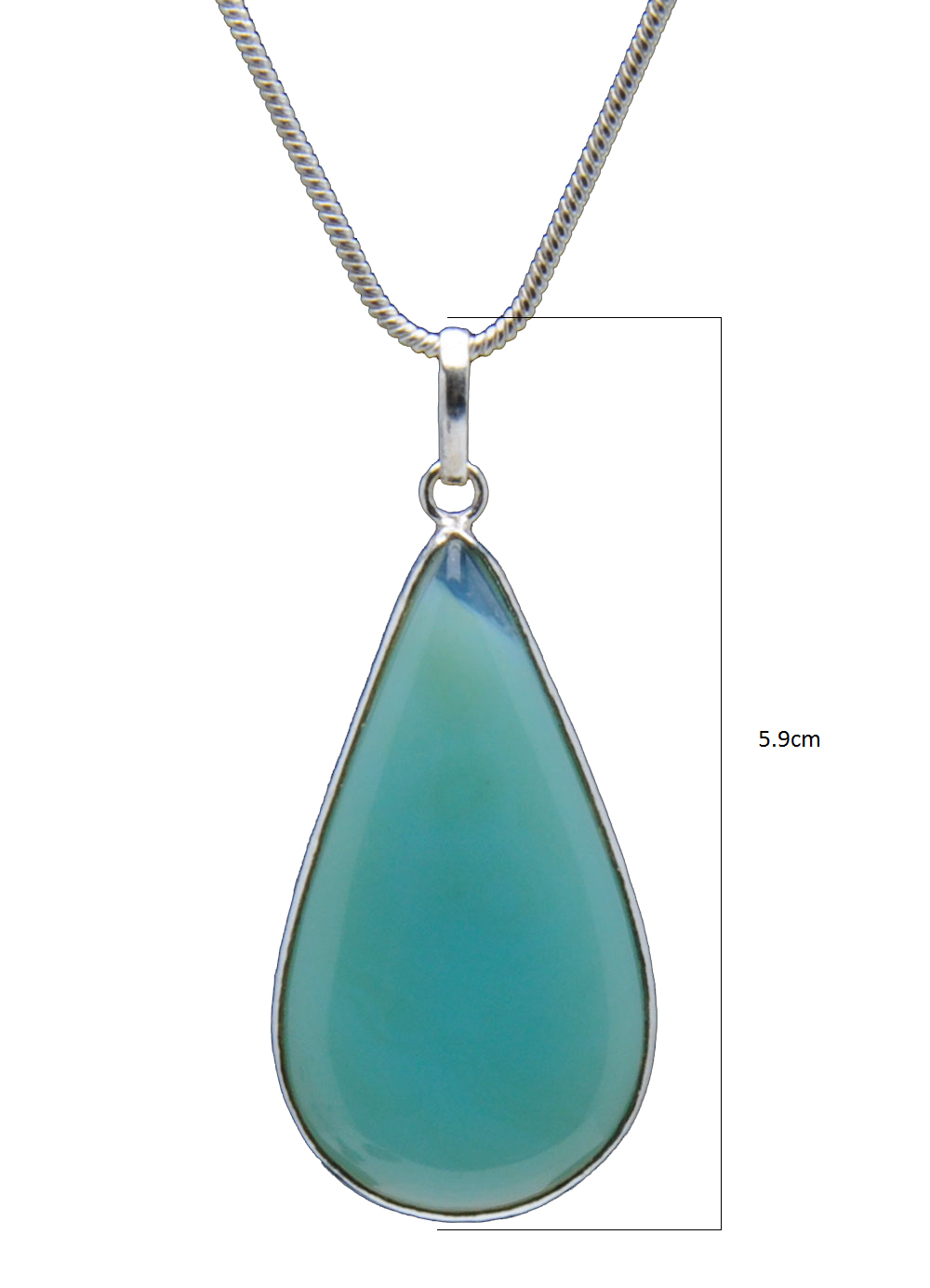 Chalcedony Gemstone Studded Pendant In.925 Silver Overlay GP4254
