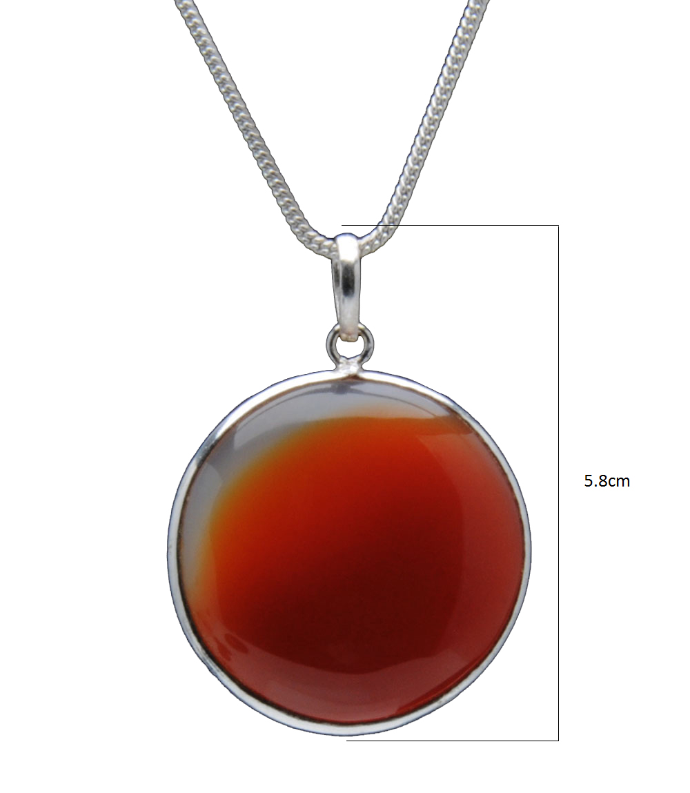 Carnelian Gemstone Studded Pendant In.925 Silver Overlay GP4255