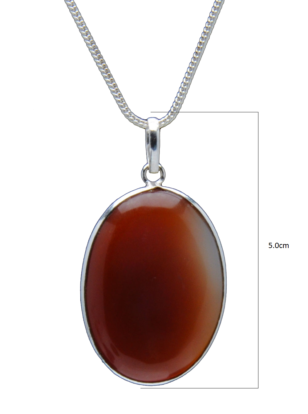Carnelian Gemstone Studded Pendant In.925 Silver Overlay GP4263