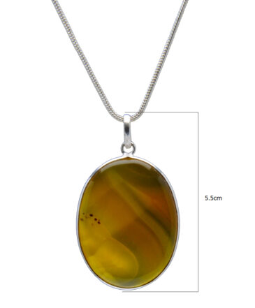 Yellow Onyx Gemstone Studded Pendant In.925 Silver Overlay GP4292