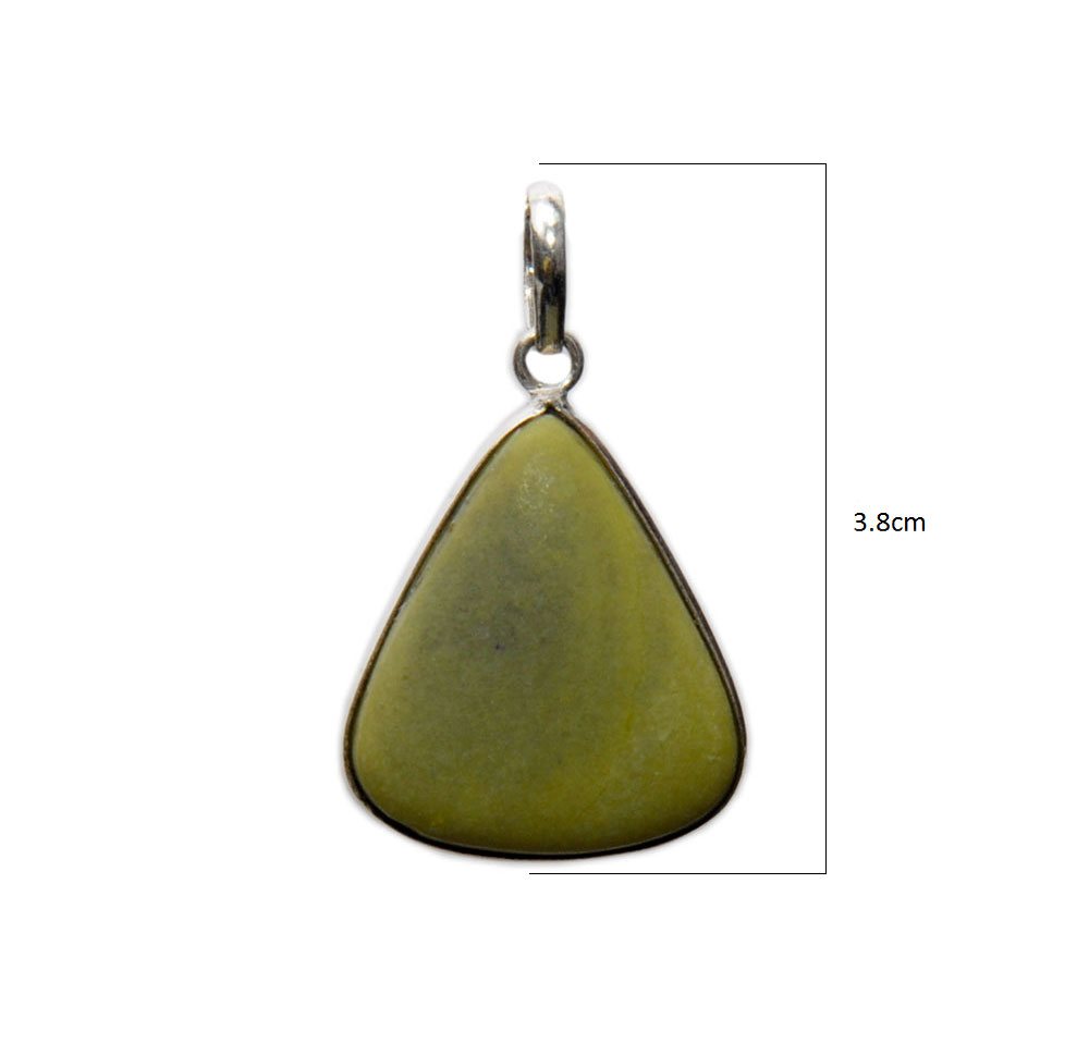 Gaspeite Gemstone Studded Pendant In .925 Silver Overlay GP4330