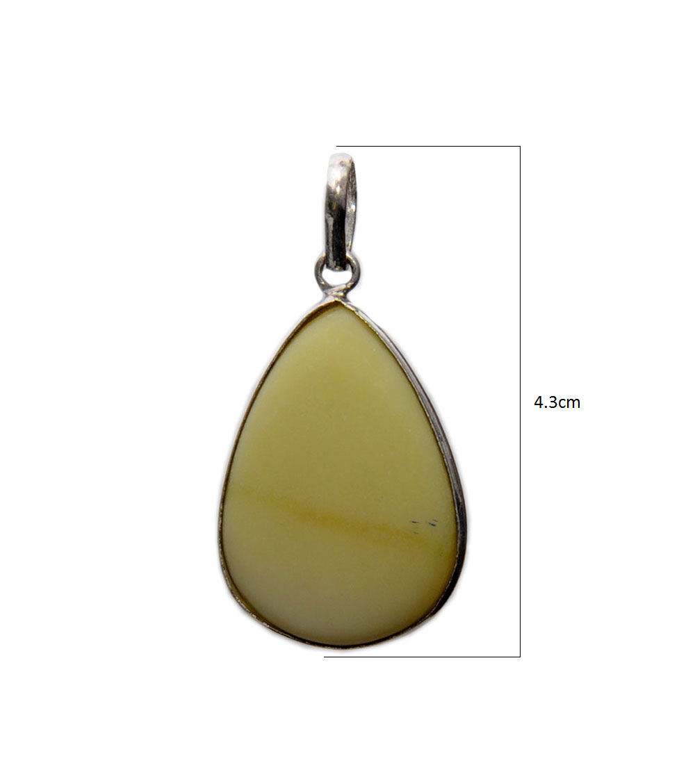 Gaspeite Gemstone Studded Pendant In .925 Silver Overlay GP4348