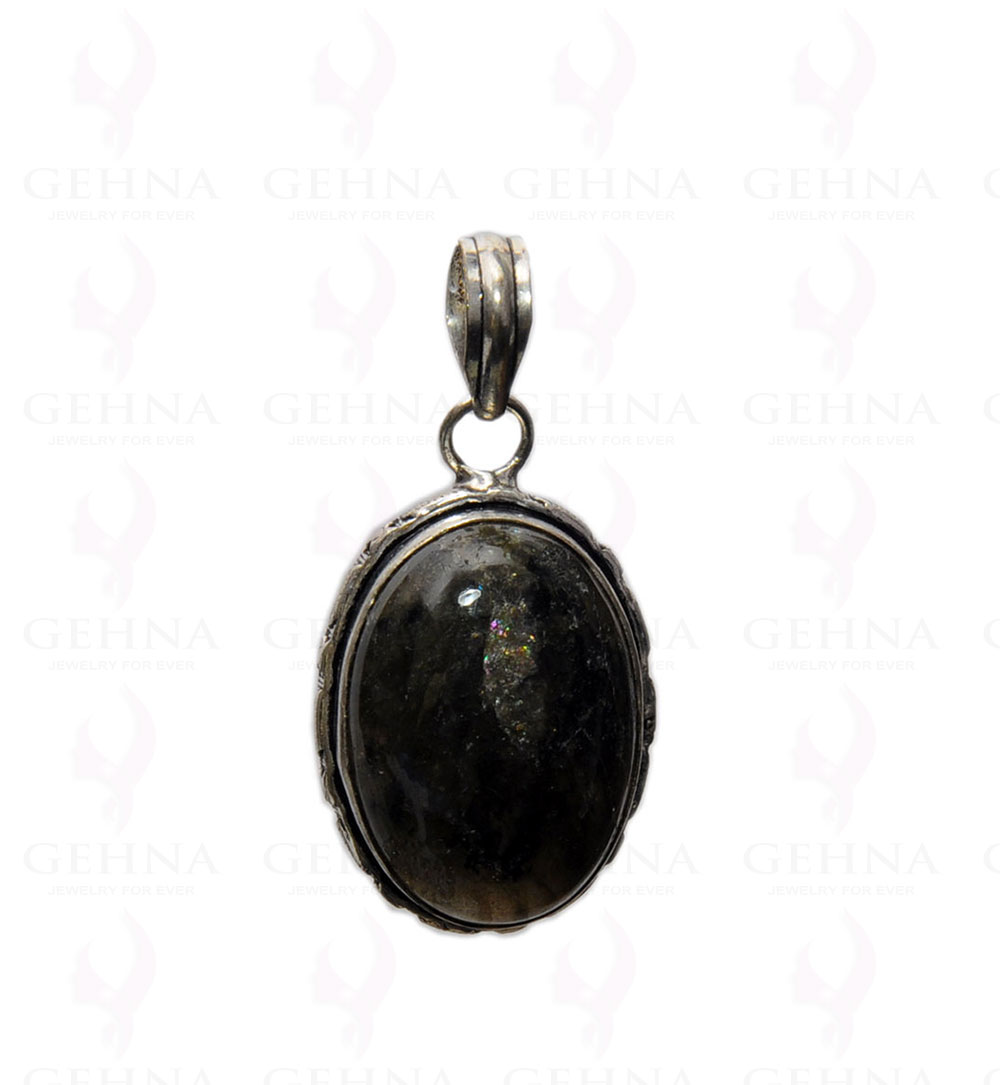 Labradorite Gemstone Studded Pendant In .925 Silver Overlay GP4349