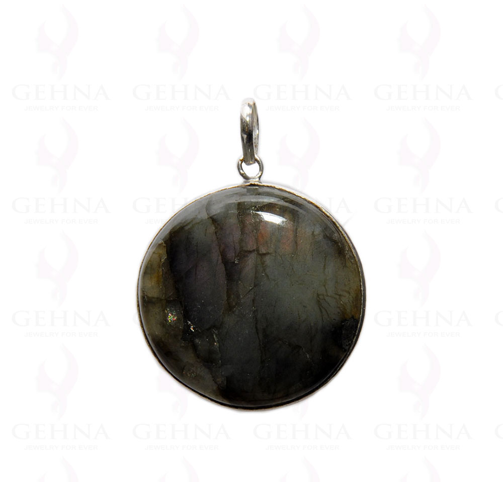 Labradorite Gemstone Studded Pendant In .925 Silver Overlay GP4352